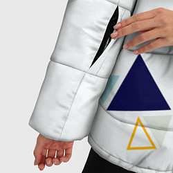 Куртка зимняя женская Геометрия фигур, цвет: 3D-светло-серый — фото 2