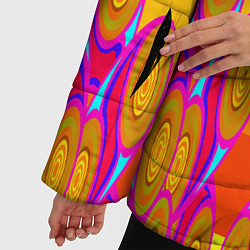 Куртка зимняя женская Хохлома вариант 2, цвет: 3D-черный — фото 2