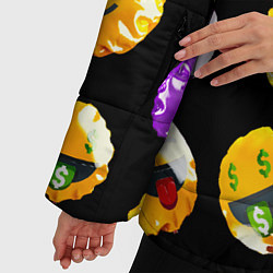 Куртка зимняя женская Хитрый эмоджи, цвет: 3D-черный — фото 2