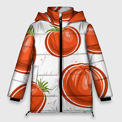 Куртка зимняя женская Помидорчики, цвет: 3D-красный