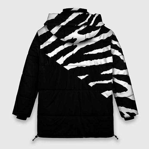 Женская зимняя куртка Полосы зебры с черным / 3D-Черный – фото 2
