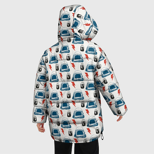 Женская зимняя куртка Майор том космический узор / 3D-Светло-серый – фото 4