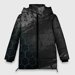 Куртка зимняя женская Абстракция гранж, цвет: 3D-черный