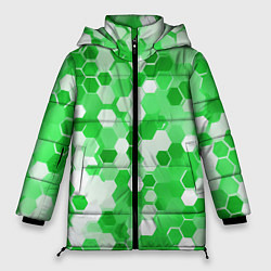 Женская зимняя куртка Кибер Hexagon Зелёный