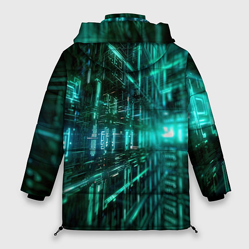 Женская зимняя куртка Цифровой паттерн / 3D-Черный – фото 2