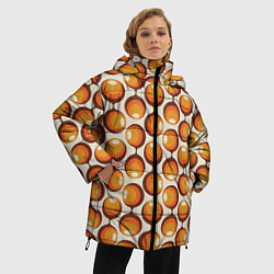 Куртка зимняя женская Ретро паттерн, цвет: 3D-черный — фото 2