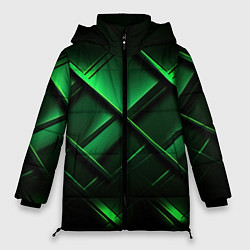 Женская зимняя куртка Зеленые неоновые плиты