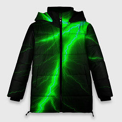 Куртка зимняя женская Зеленый разряд молнии, цвет: 3D-светло-серый