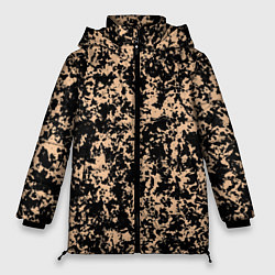 Куртка зимняя женская Текстура пятнистый, цвет: 3D-черный