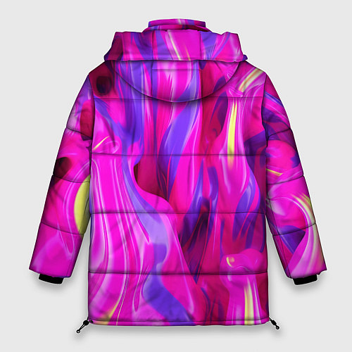 Женская зимняя куртка Pink blue texture / 3D-Черный – фото 2