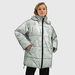 Куртка зимняя женская Зелёный мрамор, цвет: 3D-светло-серый — фото 2