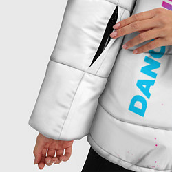 Куртка зимняя женская Danganronpa neon gradient style: надпись, символ, цвет: 3D-черный — фото 2