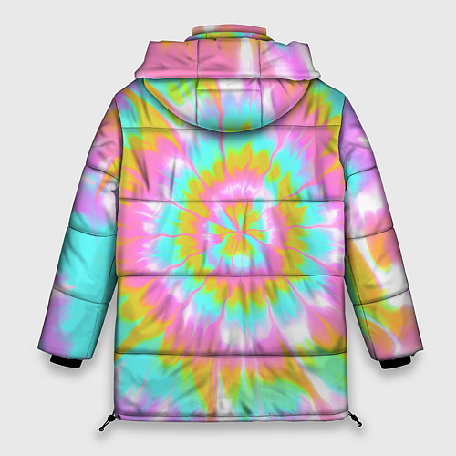 Женская зимняя куртка Tie-Dye кислотный в стиле барби / 3D-Черный – фото 2