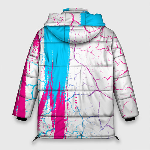Женская зимняя куртка Evangelion neon gradient style: по-вертикали / 3D-Черный – фото 2