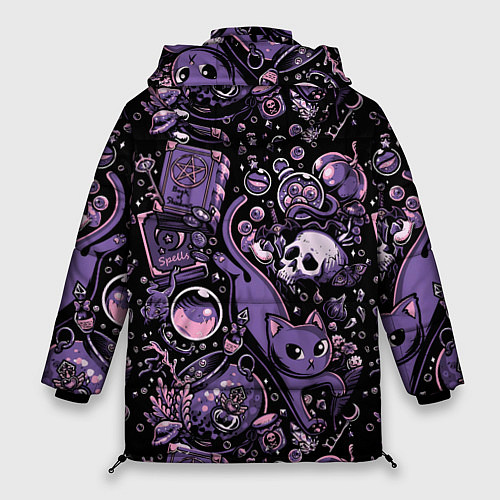 Женская зимняя куртка Ведьминский паттерн / 3D-Черный – фото 2