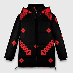 Куртка зимняя женская Национальный - черный 2, цвет: 3D-черный