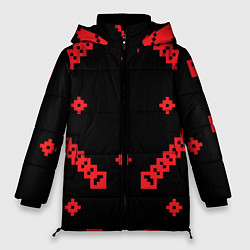 Куртка зимняя женская Национальный - черный 2, цвет: 3D-светло-серый