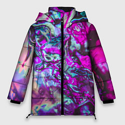 Куртка зимняя женская Жидкое буйство красок, цвет: 3D-светло-серый