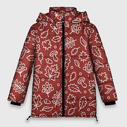 Женская зимняя куртка Осень - бордовый 2