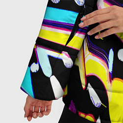 Куртка зимняя женская Abstract mirrow pattern - neural network, цвет: 3D-черный — фото 2