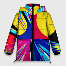 Куртка зимняя женская Pop art composition - neural network, цвет: 3D-светло-серый
