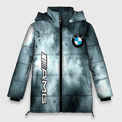 Куртка зимняя женская Bmw смок текстура, цвет: 3D-черный