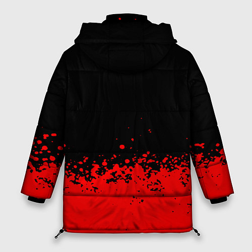 Женская зимняя куртка Rainbow Six красные краски / 3D-Черный – фото 2