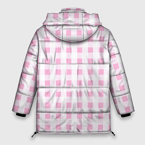 Женская зимняя куртка Barbie - розовая клетка костюма из фильма / 3D-Черный – фото 2