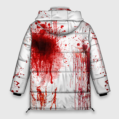 Женская зимняя куртка Брызги крови / 3D-Черный – фото 2