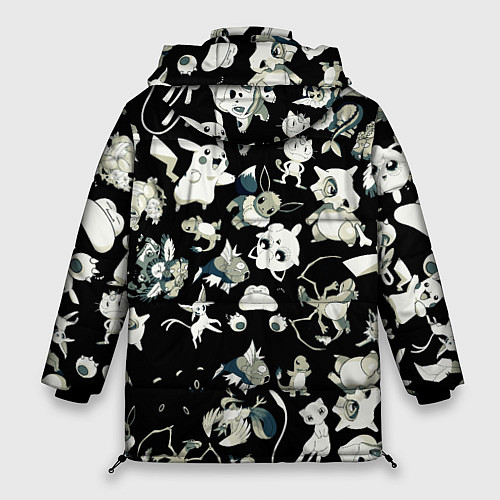 Женская зимняя куртка Пикачу и сборник аниме покемонов / 3D-Черный – фото 2