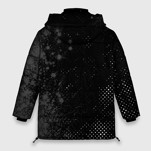 Женская зимняя куртка Quake glitch на темном фоне: по-вертикали / 3D-Черный – фото 2