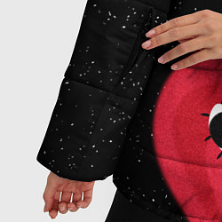 Куртка зимняя женская Космические сердца, цвет: 3D-светло-серый — фото 2
