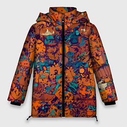 Куртка зимняя женская Осенняя ностальгия, цвет: 3D-черный