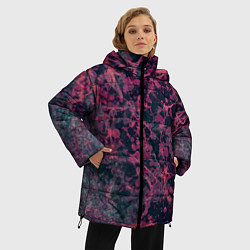 Куртка зимняя женская Абстракция - аметистовый ирис, цвет: 3D-красный — фото 2