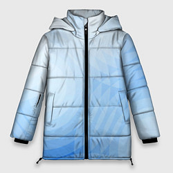 Женская зимняя куртка Абстракция с голубыми кругами