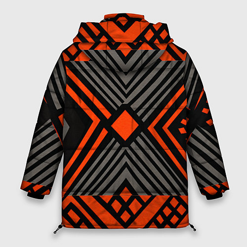 Женская зимняя куртка Узор в этническом стиле племени масаев / 3D-Светло-серый – фото 2