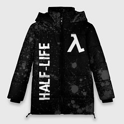 Куртка зимняя женская Half-Life glitch на темном фоне вертикально, цвет: 3D-черный