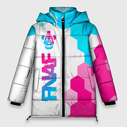 Куртка зимняя женская FNAF neon gradient style по-вертикали, цвет: 3D-черный