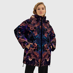 Куртка зимняя женская Галактическая сказка, цвет: 3D-черный — фото 2