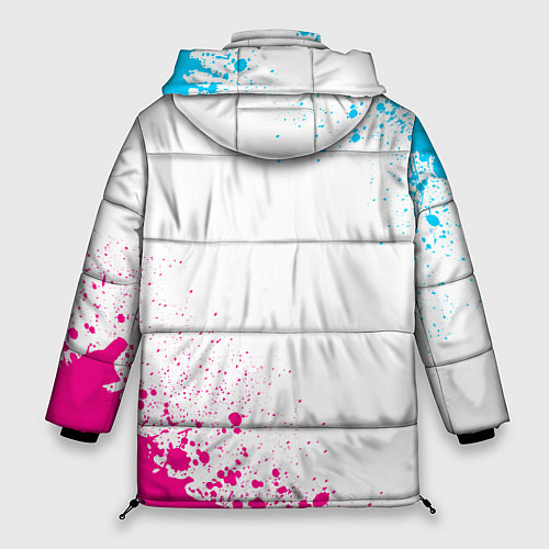 Женская зимняя куртка Portal neon gradient style вертикально / 3D-Черный – фото 2