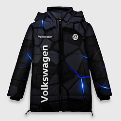 Куртка зимняя женская Volkswagen - плиты с эффектом свечения, цвет: 3D-черный