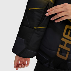 Куртка зимняя женская Chevrolet - плиты с эффектом свечения, цвет: 3D-черный — фото 2