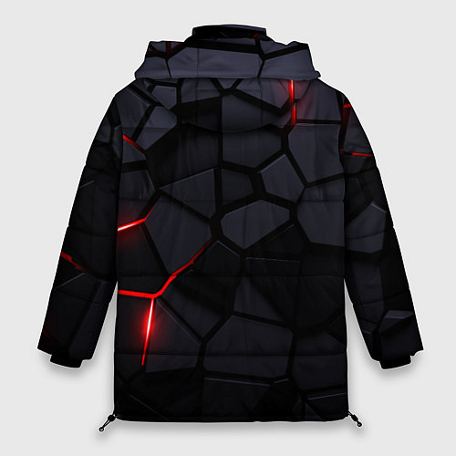 Женская зимняя куртка Nissan - плиты с эффектом свечения / 3D-Черный – фото 2