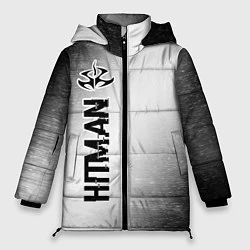 Куртка зимняя женская Hitman glitch на светлом фоне по-вертикали, цвет: 3D-черный
