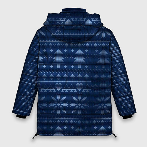 Женская зимняя куртка Зимние узоры в скандинавском стиле / 3D-Светло-серый – фото 2