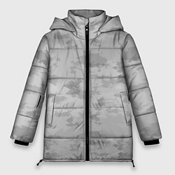 Куртка зимняя женская Светло-серый пятнистый паттерн, цвет: 3D-светло-серый