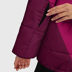 Куртка зимняя женская Широкие розовые полосы, цвет: 3D-светло-серый — фото 2