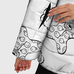 Куртка зимняя женская Сончас у медвежат - раскраска, цвет: 3D-светло-серый — фото 2
