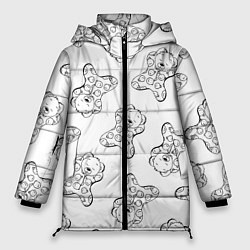 Женская зимняя куртка Сончас у медвежат - раскраска