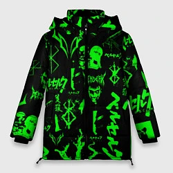 Куртка зимняя женская Berserk neon green, цвет: 3D-светло-серый